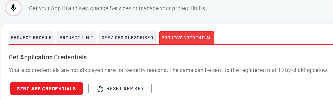 How to get API credentials for voice notification service