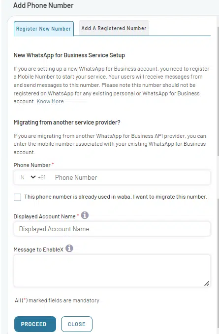 Start a new WhatsApp Business account