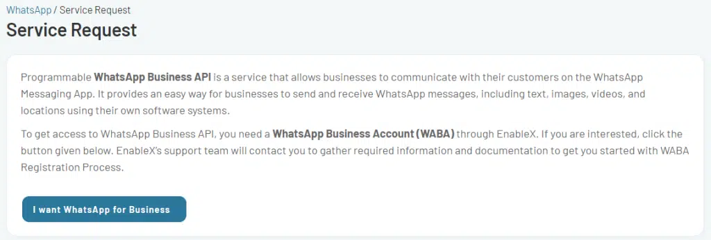 Set up WhatsApp Business account to send message to customers